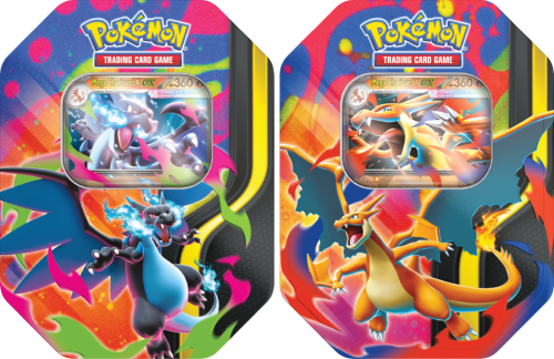 Przejdź do produktu  Pokemon TCG: Mega Charizard Tin - Mega Charizard - Zestaw (2 puszki)