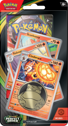 Przejdź do produktu Pokemon TCG: Mega Evolution - Perfect Order - Premium Checklane Blister - Cinderace/Raboot/Scorbunny