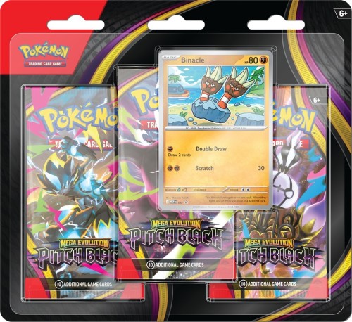 Przejdź do produktu Pokemon TCG: Mega Evolution - Pitch Black - 3-Pack Blister - Binacle