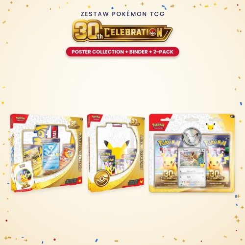 Przejdź do produktu Pokemon TCG: 30th Celebration - Poster Collection + 2 Pack + Binder Collection