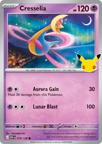 Przejdź do produktu 30C 074/128 | Cresselia | Pokemon - 30th Celebration