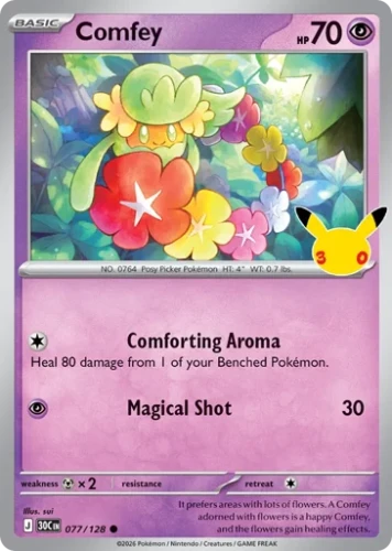 Przejdź do produktu 30C 077/128 | Comfey | Pokemon - 30th Celebration