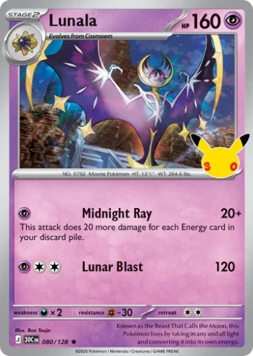 Przejdź do produktu 30C 080/128 | Lunala | Pokemon - 30th Celebration