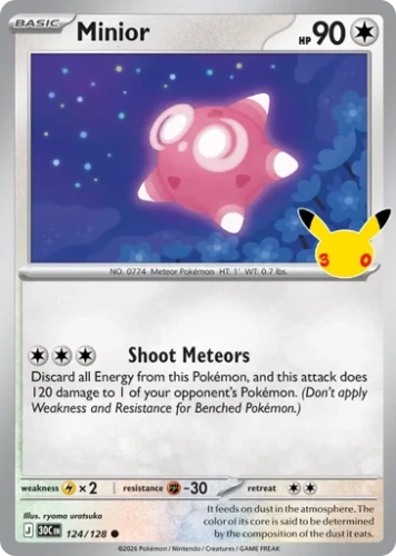 Przejdź do produktu 30C 124/128 | Minior | Pokemon - 30th Celebration