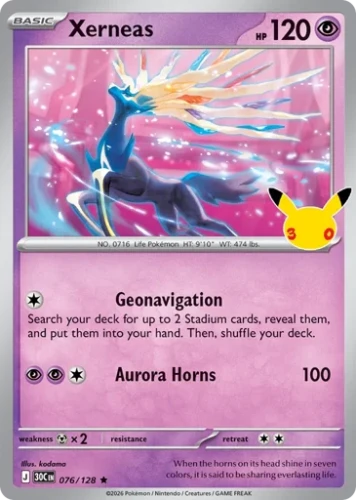 Przejdź do produktu 30C 076/128 | Xerneas | Pokemon - 30th Celebration