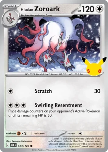 Przejdź do produktu 30C 123/128 | Hisuian Zoroark | Pokemon - 30th Celebration