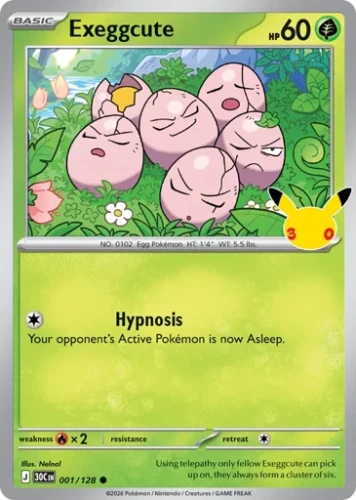 Przejdź do produktu 30C 001/128 | Exeggcute | Pokemon - 30th Celebration