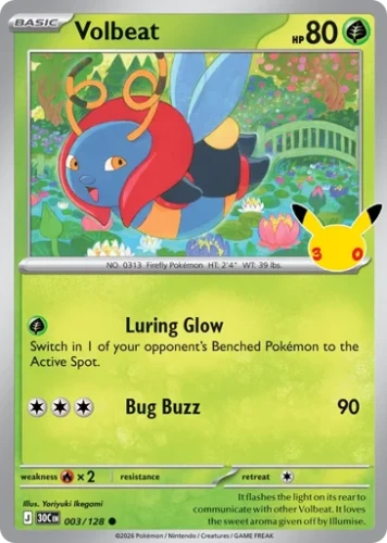Przejdź do produktu 30C 003/128 | Volbeat | Pokemon - 30th Celebration