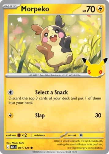 Przejdź do produktu 30C 061/128 | Morpeko | Pokemon - 30th Celebration
