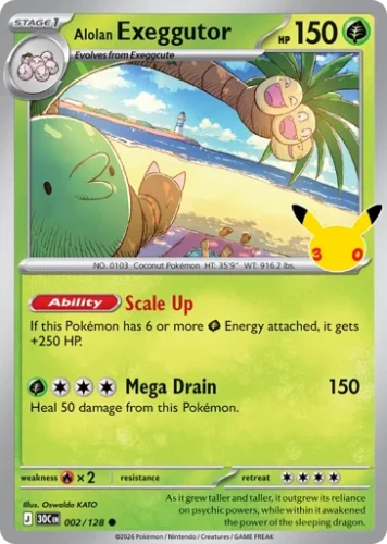 Przejdź do produktu 30C 002/128 | Alolan Exeggutor | Pokemon - 30th Celebration