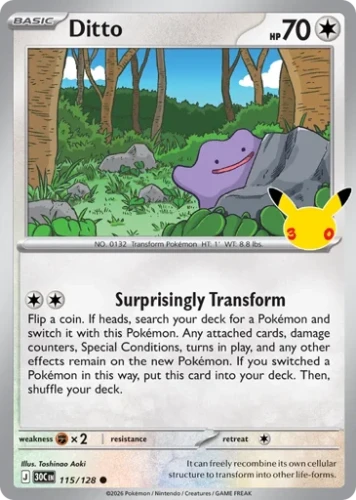 Przejdź do produktu 30C 115/128 | Ditto | Pokemon - 30th Celebration
