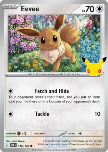 Przejdź do produktu 30C 116/128 | Eevee | Pokemon - 30th Celebration