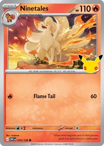 Przejdź do produktu 30C 010/128 | Ninetales | Pokemon - 30th Celebration