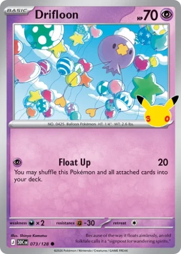 Przejdź do produktu 30C 073/128 | Drifloon | Pokemon - 30th Celebration
