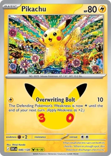 Przejdź do produktu 30C 040/128 | Pikachu | Pokemon - 30th Celebration