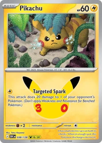 Przejdź do produktu 30C 038/128 | Pikachu | Pokemon - 30th Celebration