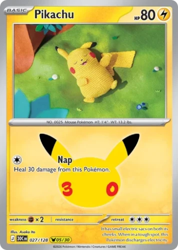 Przejdź do produktu 30C 027/128 | Pikachu | Pokemon - 30th Celebration