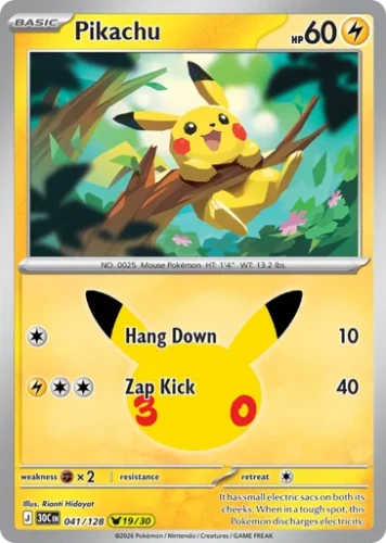 Przejdź do produktu 30C 041/128 | Pikachu | Pokemon - 30th Celebration
