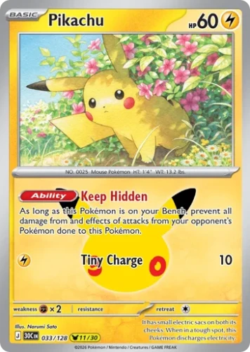 Przejdź do produktu 30C 033/128 | Pikachu | Pokemon - 30th Celebration