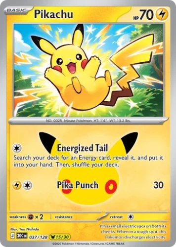 Przejdź do produktu 30C 037/128 | Pikachu | Pokemon - 30th Celebration