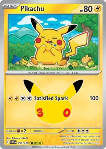 Przejdź do produktu 30C 050/128 | Pikachu | Pokemon - 30th Celebration