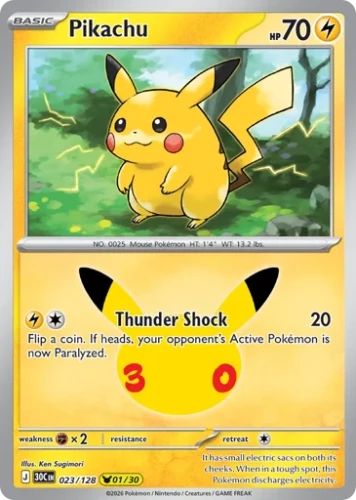 Przejdź do produktu 30C 023/128 | Pikachu | Pokemon - 30th Celebration