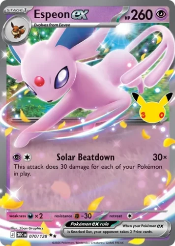 Przejdź do produktu 30C 070/128 | Espeon ex | Pokemon - 30th Celebration