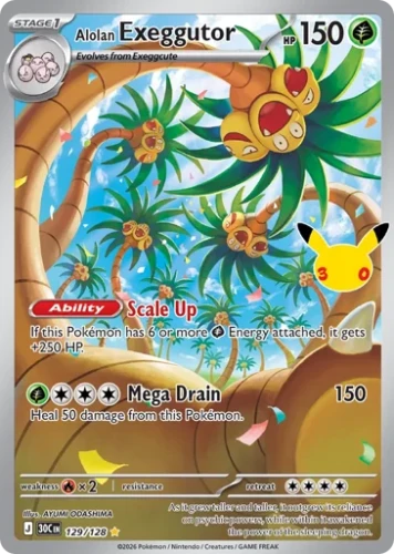 Przejdź do produktu 30C 129/128 | Alolan Exeggutor | Pokemon - 30th Celebration