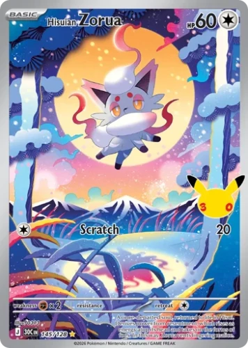 Przejdź do produktu 30C 145/128 | Hisuian Zorua | Pokemon - 30th Celebration