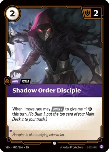 Przejdź do produktu VEN 095/166 | Shadow Order Disciple | Zwykła | Vendetta