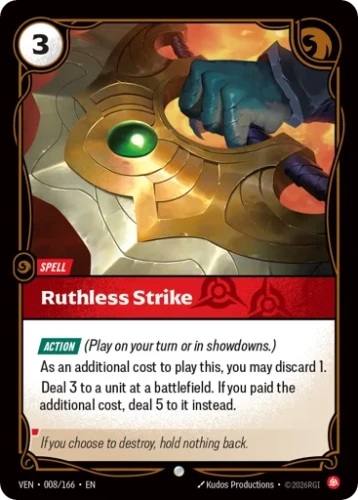 Przejdź do produktu VEN 008/166 | Ruthless Strike | Zwykła | Vendetta