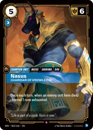 Przejdź do produktu VEN 063/166 | Nasus, Guardian Of Knowledge | Foil | Vendetta