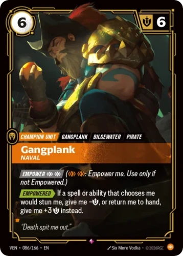 Przejdź do produktu VEN 086/166 | Gangplank, Naval | Foil | Vendetta