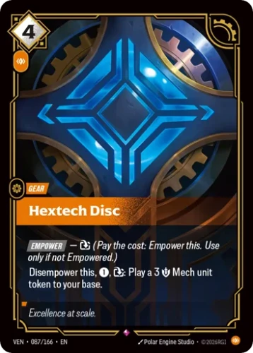 Przejdź do produktu VEN 087/166 | Hextech Disc | Foil | Vendetta