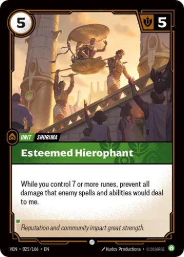 Przejdź do produktu VEN 025/166 | Esteemed Hierophant | Foil | Vendetta