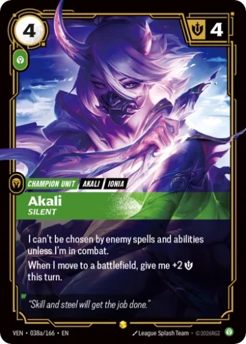 Przejdź do produktu VEN 038a/166 | Akali, Silent | Foil | Vendetta