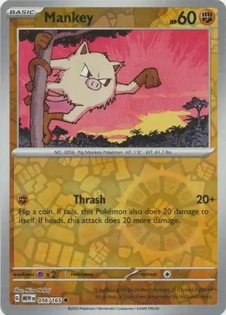 Przejdź do produktu MEW 056/165 | Mankey Reverse holo | Pokemon - 151
