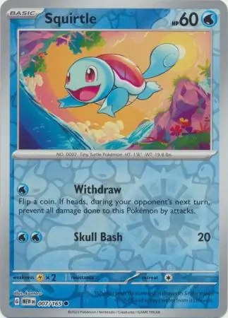 Przejdź do produktu MEW 007/165 | Squirtle Reverse holo | Pokemon - 151