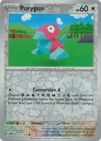 Przejdź do produktu MEW 137/165 | Porygon Reverse holo | Pokemon - 151
