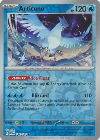 Przejdź do produktu MEW 144/165 | Articuno Reverse holo | Pokemon - 151