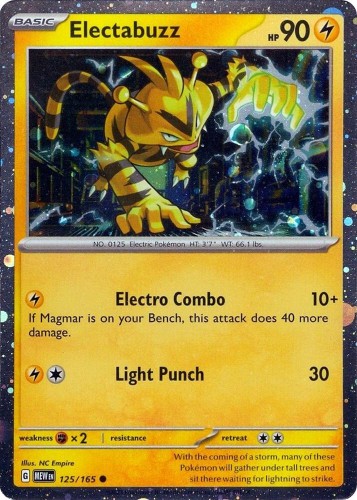 Przejdź do produktu MEW 125/165 | Electabuzz Cosmos Holofoil | Pokemon - 151