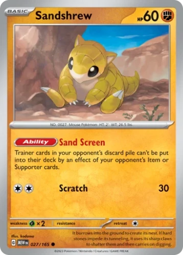 Przejdź do produktu MEW 027/165 | Sandshrew Zwykła | Pokemon - 151