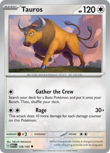 Przejdź do produktu MEW 128/165 | Tauros Zwykła | Pokemon - 151