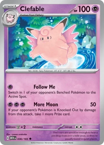 Przejdź do produktu MEW 036/165 | Clefable Zwykła | Pokemon - 151