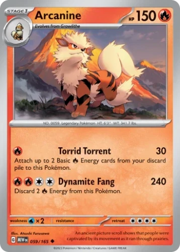 Przejdź do produktu MEW 059/165 | Arcanine Zwykła | Pokemon - 151