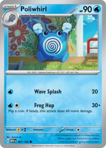 Przejdź do produktu MEW 061/165 | Poliwhirl Zwykła | Pokemon - 151