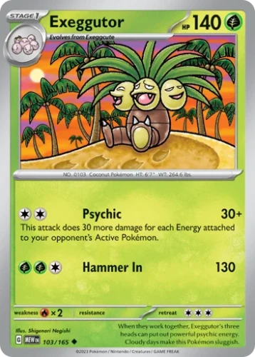 Przejdź do produktu MEW 103/165 | Exeggutor Zwykła | Pokemon - 151