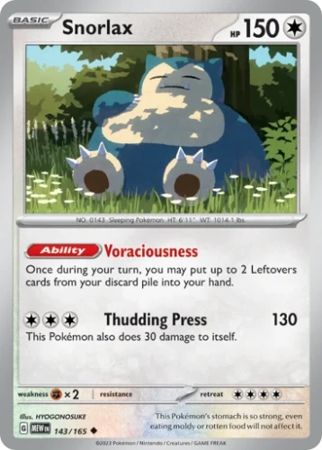 Przejdź do produktu MEW 143/165 | Snorlax Zwykła | Pokemon - 151