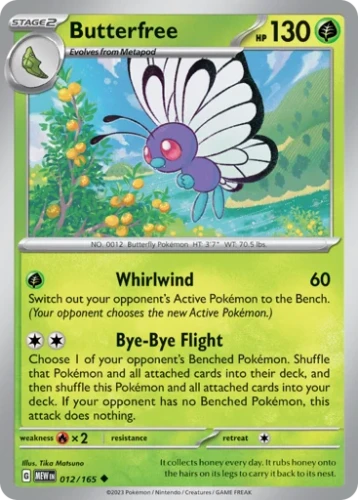 Przejdź do produktu MEW 012/165 | Butterfree Zwykła | Pokemon - 151