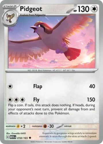 Przejdź do produktu MEW 018/165 | Pidgeot Zwykła | Pokemon - 151